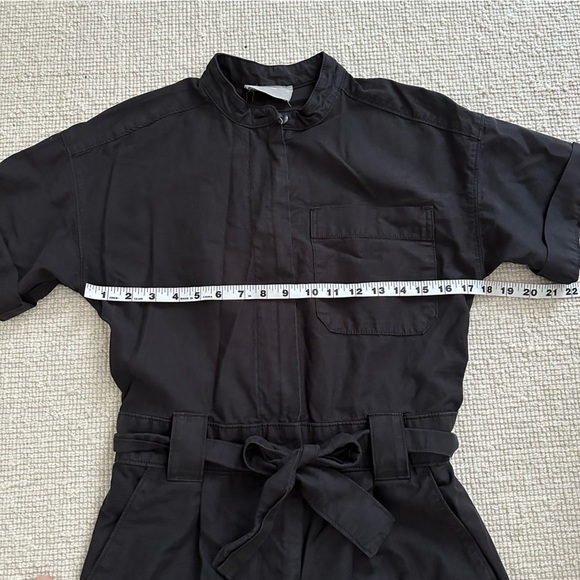 Everlane fatigue belted short sleeve crop jump suit organic cotton - Picture 8 of 12